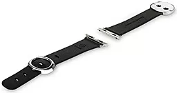 Сменный ремешок для умных часов Apple Watch Genuine Leather Strap Malibu Series 38mm Black - миниатюра 2