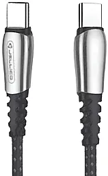Кабель Jellico B2 USB Type-C - Type-C 60w 3.1a 1м PD cable Black - фото Кабель Jellico B2 USB Type-C - Type-C 60w 3.1a 1м PD cable Black