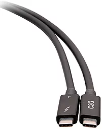 Мультимедийный кабель C2G USB4.0 Type-C - Type-C Thunderbolt 4 4k 60hz 100w 5a 0.8м 40gbps PD data cable Black (C2G28886) - фото Мультимедийный кабель C2G USB4.0 Type-C - Type-C Thunderbolt 4 4k 60hz 100w 5a 0.8м 40gbps PD data cable Black (C2G28886)