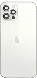 Задняя крышка корпуса Apple iPhone 12 Pro со стеклом камеры Silver - фото Задняя крышка корпуса Apple iPhone 12 Pro со стеклом камеры Silver