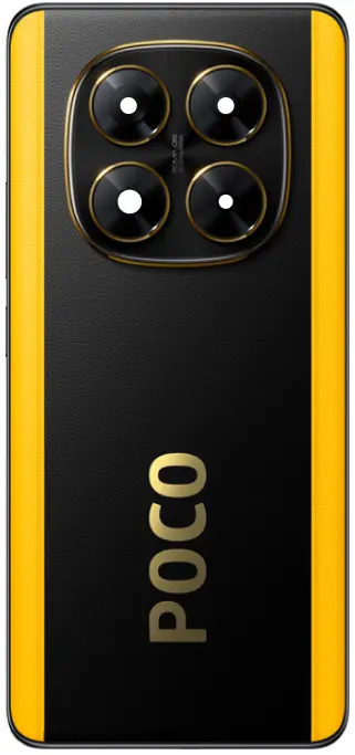 Задняя крышка корпуса Xiaomi Poco X7 со стеклом камеры Black - фото 1