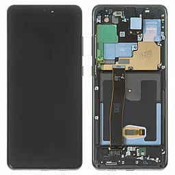Дисплей Samsung Galaxy S20 Ultra G988 з тачскріном і рамкою, сервісний оригінал, Black