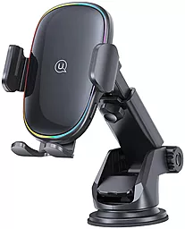 Держатель с беспроводной зарядкой, с автозажимом Usams US-CD187 Center Console Wireless Car Holder 15W Black