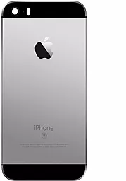 Задняя крышка корпуса Apple iPhone 5S  со стеклом камеры Space Gray