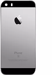 Задняя крышка корпуса Apple iPhone 5S со стеклом камеры Space Gray - фото Задняя крышка корпуса Apple iPhone 5S со стеклом камеры Space Gray