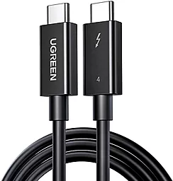 Кабель USB PD HD Ugreen US501 Thunderbolt 4 100W 0.8M USB Type-C - Type-C Cable Black (30389)