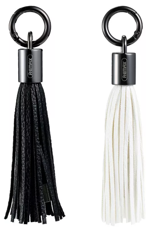 Кабель Remax Tassels Ring USB-A - micro USB 12w 2.4a 0.2м cable Black (RC-053m) - фото 3