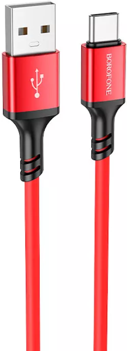 Кабель Borofone BX83 Famous USB-A - Type-C 15w 3a 1м cable Red - фото 1