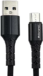 Кабель Mibrand MI-32 Nylon USB-A - micro USB 10w 2м cable Black - фото Кабель Mibrand MI-32 Nylon USB-A - micro USB 10w 2м cable Black