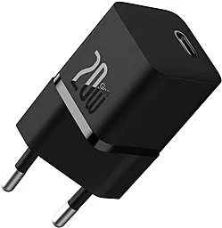 Мережевий зарядний пристрій зі швидкою зарядкою Baseus 20w GaN5 PD USB-C home charger black (CCGN050101) - фото Мережевий зарядний пристрій зі швидкою зарядкою Baseus 20w GaN5 PD USB-C home charger black (CCGN050101)