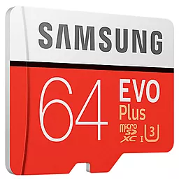 Карта пам'яті Samsung microSDXC 64GB Class 10 UHS-I U3 + SD-адаптер (MB-MC64GA/RU) - мініатюра 3