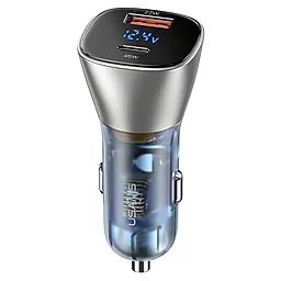 Автомобильное зарядное устройство Usams C29 72w PD USB-C/USB-A ports car charger light gold (US-CC155)