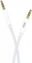 Аудіо кабель XO NB-R211C AUX mini Jack 3.5mm M/M Cable 1 м white/blue