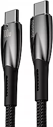 Кабель Baseus Glimmer USB Type-C - Type-C 100w 5a 1м PD cable Black (CADH000701) - миниатюра 3 Кабель Baseus Glimmer USB Type-C - Type-C 100w 5a 1м PD cable Black (CADH000701) - миниатюра 3