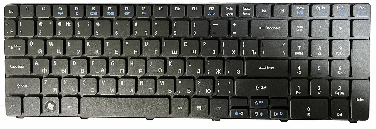 Клавіатура для ноутбуку Acer Aspire E1-571G 9Z.N1H82.Q0R RU/ENG Black - фото 2