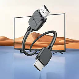 Видеокабель Borofone BUS02 HDMI v2.0 4k 60hz 1m black - миниатюра 7