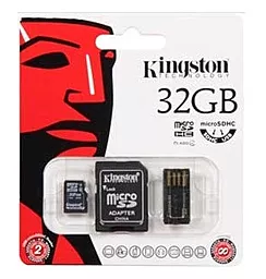 Карта пам'яті Kingston microSDHC 32GB Class 10 UHS-I U1 + SD-адаптер (MBLY10G2/32GB) - мініатюра 2