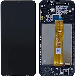 Дисплей Samsung Galaxy A03 Core A032 (одинарный шлейф) с тачскрином и рамкой, оригинал, Black