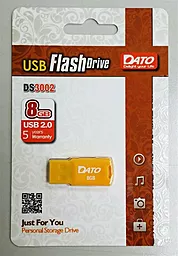 Флешка Dato 8GB DS3002 Yellow (DT300208)