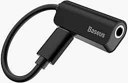 Аудио-переходник Baseus L32 3.5mm Music Adapter + Lightning Charge Black (CALL32-01) - миниатюра 3