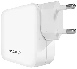 Мережевий зарядний пристрій Macally 24Watt with USB-C/USB-A Port Home Charger White (HOME24UC-EU)