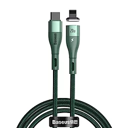 Кабель USB PD Baseus Zinc Magnetic 20W 2M USB Type-C - Lightning Cable Green (CATLXC-A06)