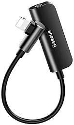 Аудио-переходник Baseus L50S Lightning L-shaped Charge - AUX 3.5мм/Lightning Port Black (CALL50S-01)