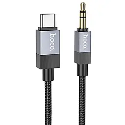 Аудио кабель Hoco UPA32B Clever AUX mini Jack 3.5 - USB Type-C M/M сable 1 м black