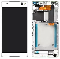 Дисплей Sony Xperia C5 Ultra (E5506, E5533, E5553, E5563) с тачскрином и рамкой, White - фото Дисплей Sony Xperia C5 Ultra (E5506, E5533, E5553, E5563) с тачскрином и рамкой, White