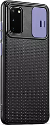 Чехол Epik Camshield Samsung G980 Galaxy S20 Black/Lilac