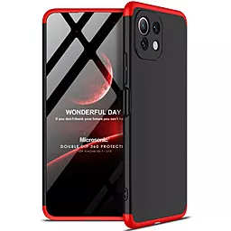 Чехол LikGus GKK 360 градусов (opp) для Xiaomi Mi 11 Lite Черный / Красный