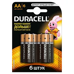 Батарейки Duracell AA (LR6) MN1500 6шт