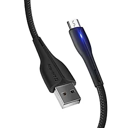 USB Кабель ColorWay LED micro USB Cable Black - мініатюра 4