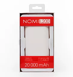 Повербанк Nomi L200 20000 mAh White - миниатюра 4