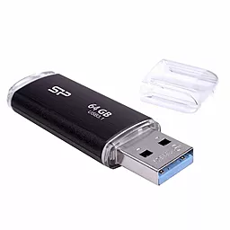 Флешка Silicon Power 64GB Blaze B02 Black USB 3.1 (SP064GBUF3B02V1K) - фото Флешка Silicon Power 64GB Blaze B02 Black USB 3.1 (SP064GBUF3B02V1K)