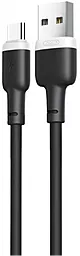 Кабель XO NB208 Liquid Silicone USB-A - Type-C 12w 2.4a 1м cable Black