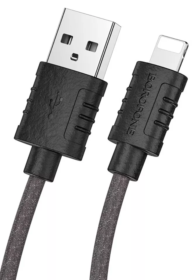Кабель Borofone BX52 USB-A - Lightning 12w 2.4a 1м cable Black - фото 3