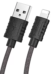 Кабель Borofone BX52 USB-A - Lightning 12w 2.4a 1м cable Black - мініатюра 3 Кабель Borofone BX52 USB-A - Lightning 12w 2.4a 1м cable Black - мініатюра 3