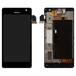 Дисплей Nokia Lumia 730 Dual Sim, Lumia 735 + Touchscreen with frame Black