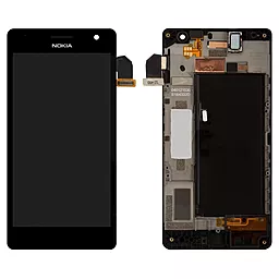 Дисплей Nokia Lumia 730 Dual Sim, Lumia 735 с тачскрином и рамкой, Black - фото Дисплей Nokia Lumia 730 Dual Sim, Lumia 735 с тачскрином и рамкой, Black