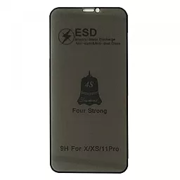 Захисне скло ESD PRIVACY GLASS для Apple iPhone X, iPhone 11 Pro Black (без упаковки)