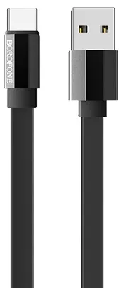 Кабель Borofone BU8 Glory USB-A - Type-C 15w 3a 1.2м cable Black - фото 1