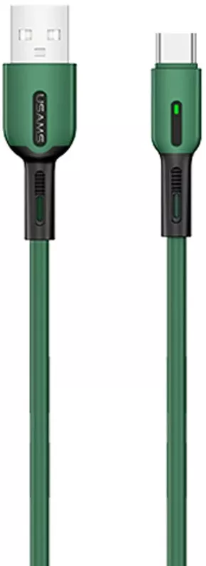 Кабель Usams U51 Silicone USB-A - micro USB 10w 1м cable Dark/Green - фото 1
