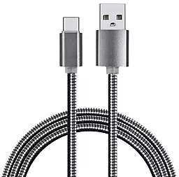 Кабель Siyoteam USB-A - Type-C 12w 2.4a 1м cable Space/Gray - фото Кабель Siyoteam USB-A - Type-C 12w 2.4a 1м cable Space/Gray