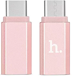 Адаптер-переходник Hoco Type-C на micro USB Rose Gold