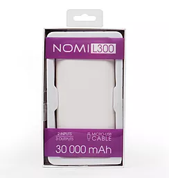 Повербанк Nomi L300 30000 mAh White - мініатюра 3