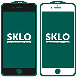 Захисне скло SKLO 5D (full glue) (тех.пак) для Apple iPhone 7, iPhone 8, iPhone SE (2020) (4.7") Чорний