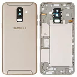Задня кришка корпусу Samsung Galaxy A6 Plus 2018 A605F  зі склом камери Original Gold