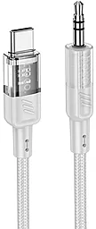 Аудио кабель Hoco UPA27 AUX mini Jack 3.5 мм - USB Type-C M/M cable 1.2 м gray