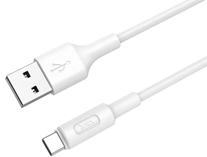 Кабель Hoco X25 Soarer Charging USB-A - Type-C 10w 1м cable White - фото 2